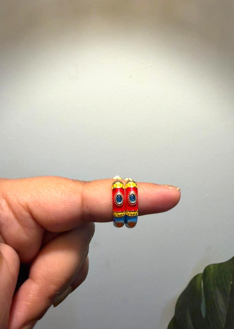 Candy Pop Enamel Hoops