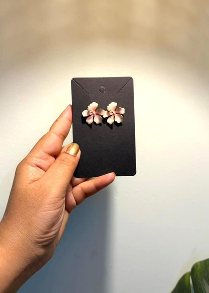 Pink Mini Hibiscus Earrings