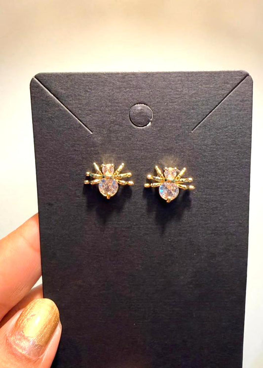 Gold Spider & Buzzy Boo - Combo Earrings (Set of 2)