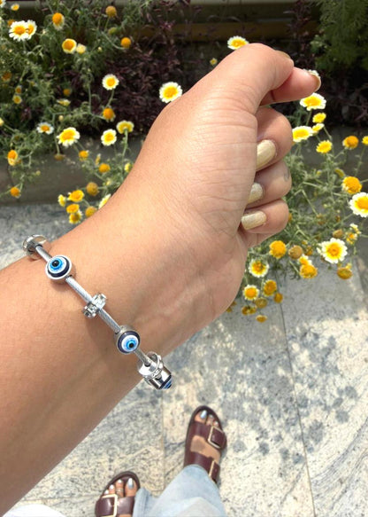 Silver Evil Eye Bracelet