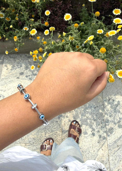 Silver Evil Eye Bracelet