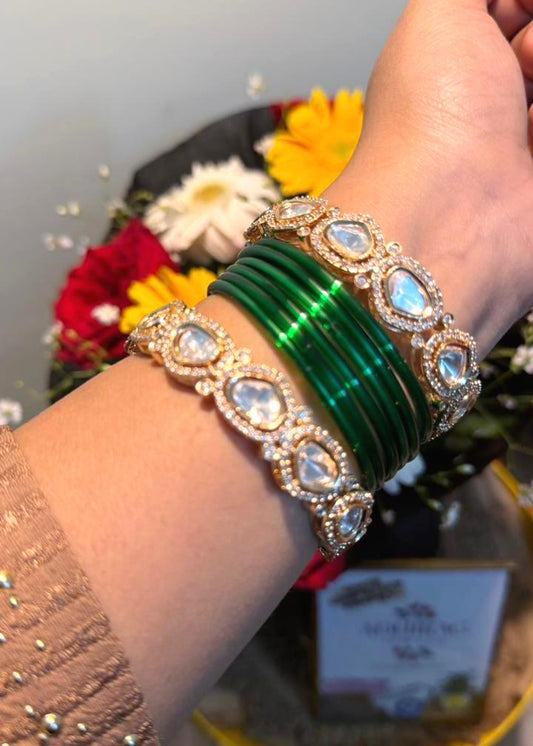 Royal Polki Bangles- Pair