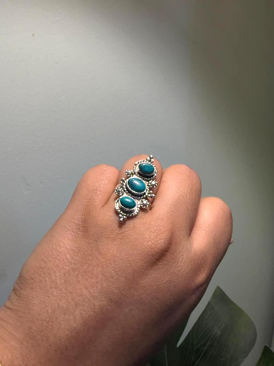 Firoza Raag Oxidized Ring
