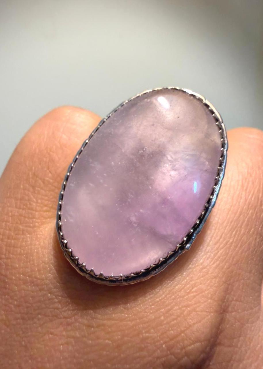 Shahi Opal Natural stone Oxidized Ring