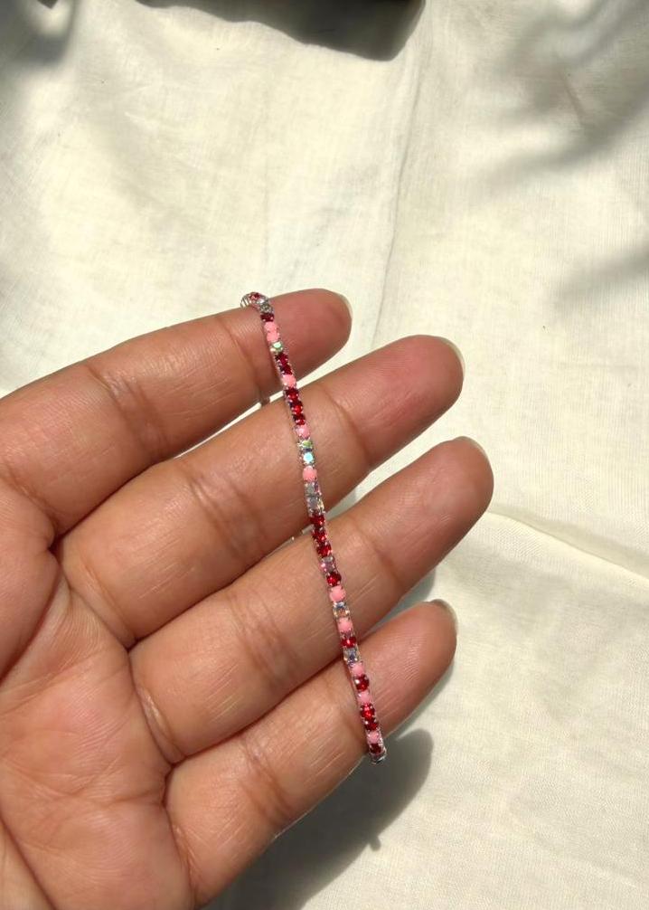 Glitter Stack Red & White - Single Piece