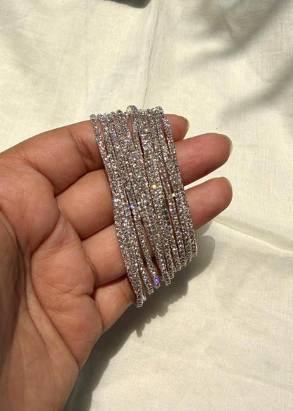 Glitter Stack Silver - Single Piece