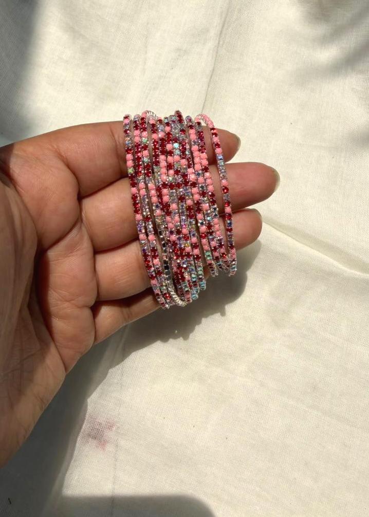 Glitter Stack Red & White - Single Piece
