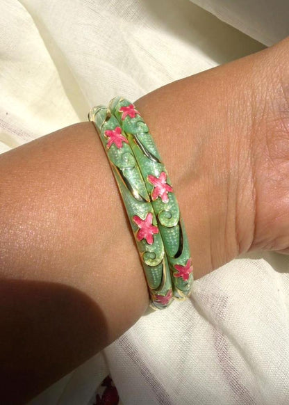 Rose Leaf Bangle-Single Piece
