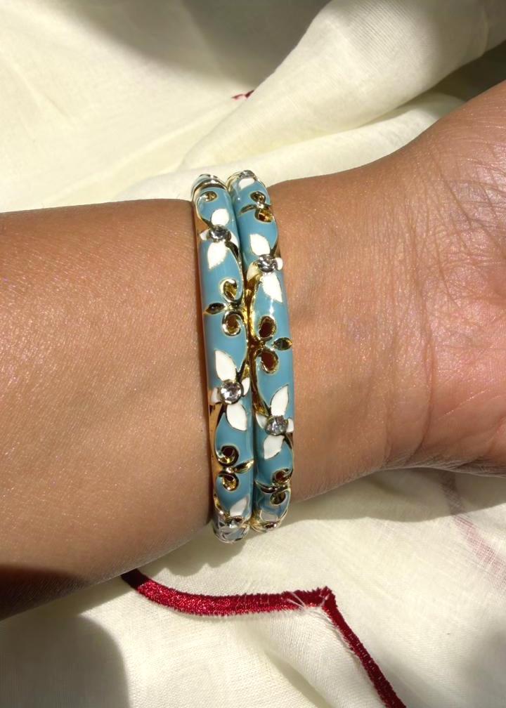 Blue Tide Bangle-Single Piece