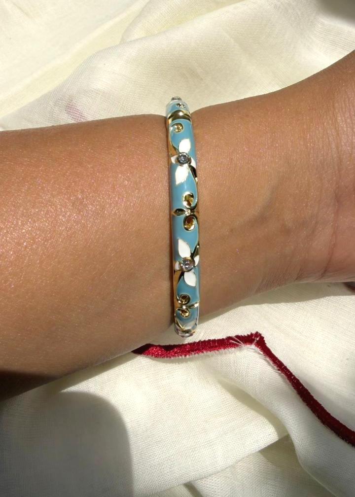Blue Tide Bangle-Single Piece