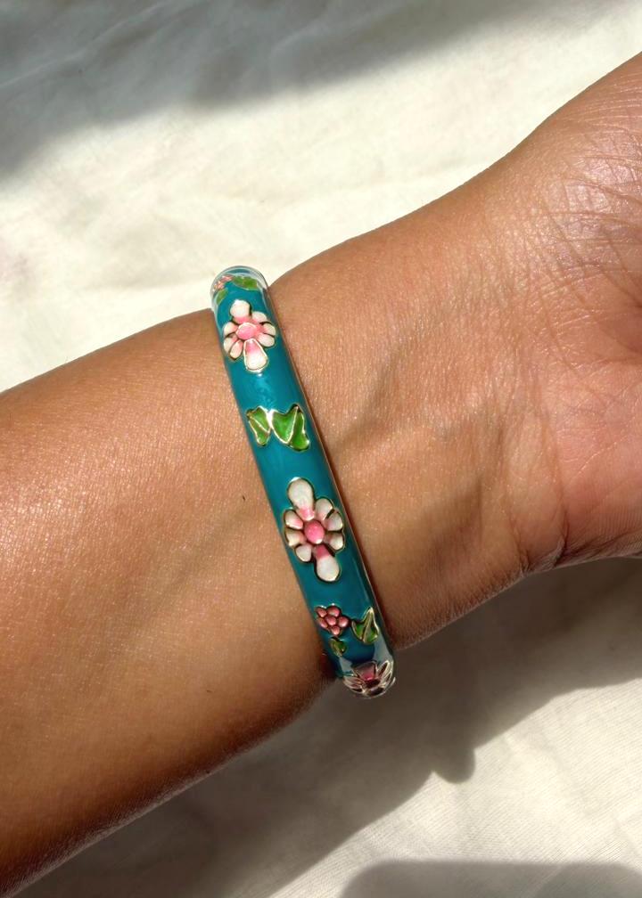 Misty Blue Bangle-Single Piece