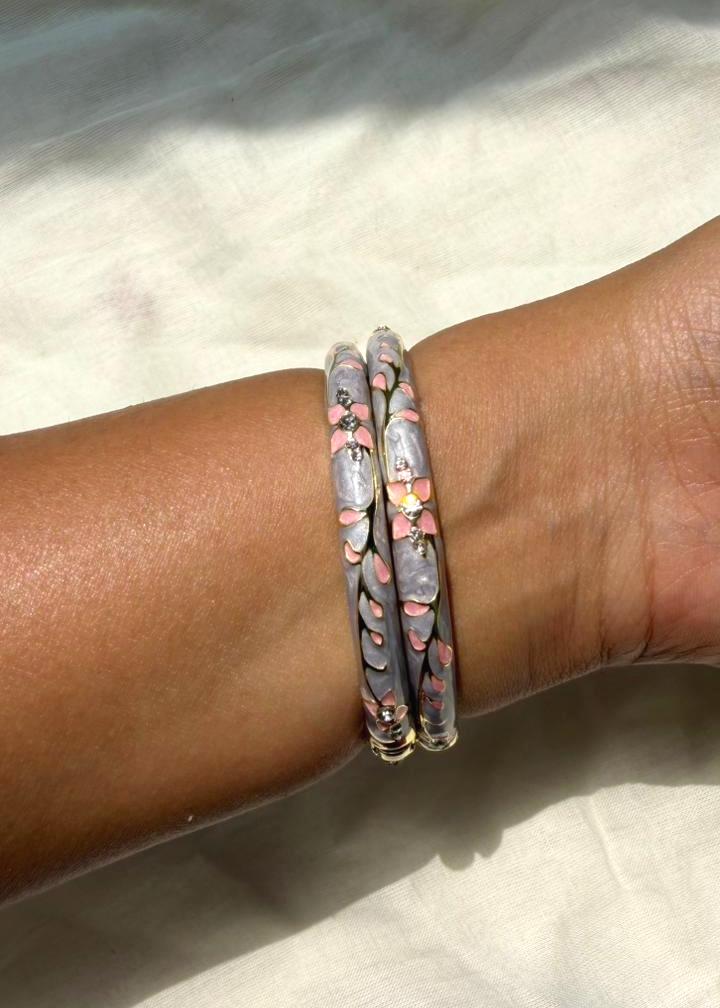 Smoky Petal Bangle-Single Piece