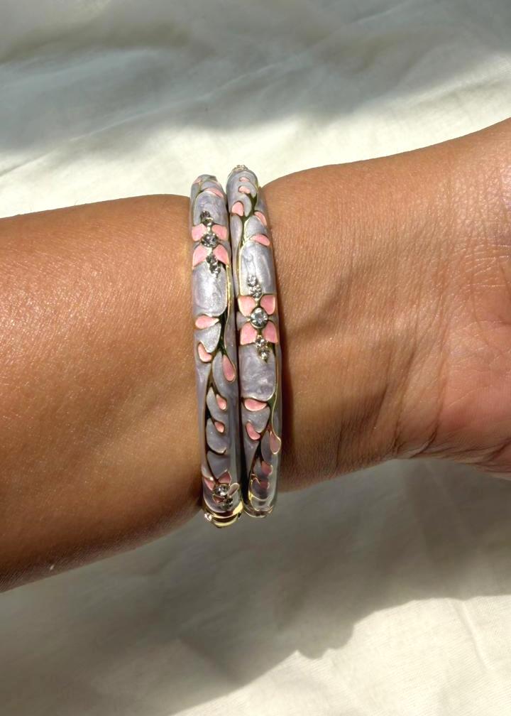 Smoky Petal Bangle-Single Piece