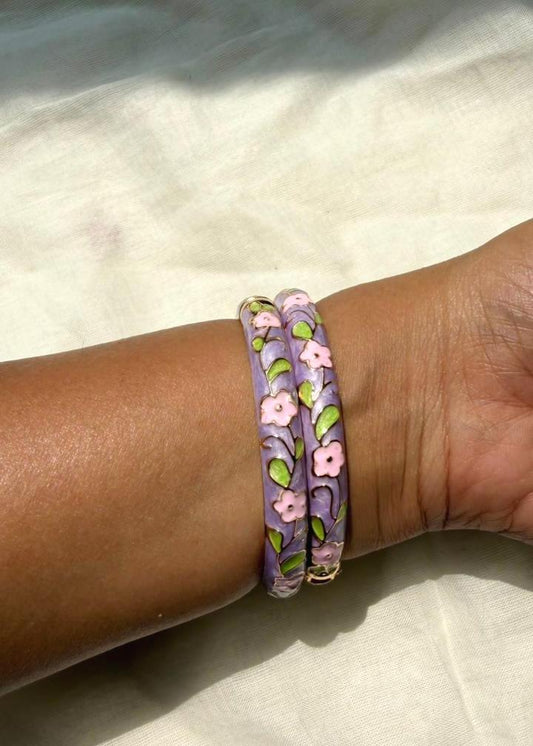 Lilac Petal Bangle-Single Piece