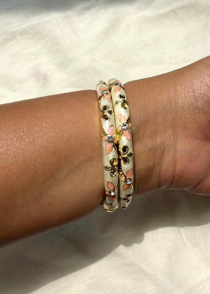 Gulabi Blossom Bangle-Single Piece