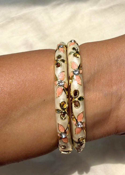 Gulabi Blossom Bangle-Single Piece