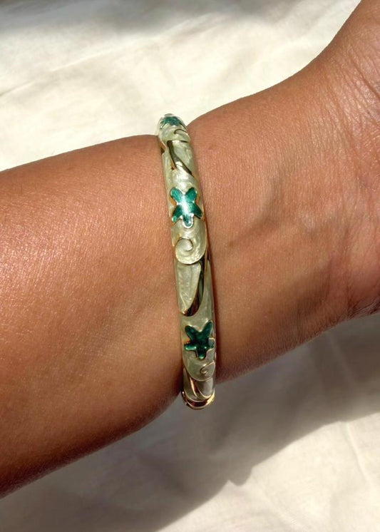 Leafy Blush Bangle-Single Piece