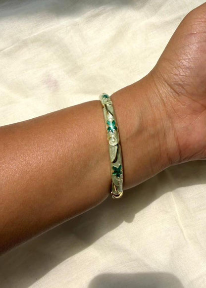 Leafy Blush Bangle-Single Piece