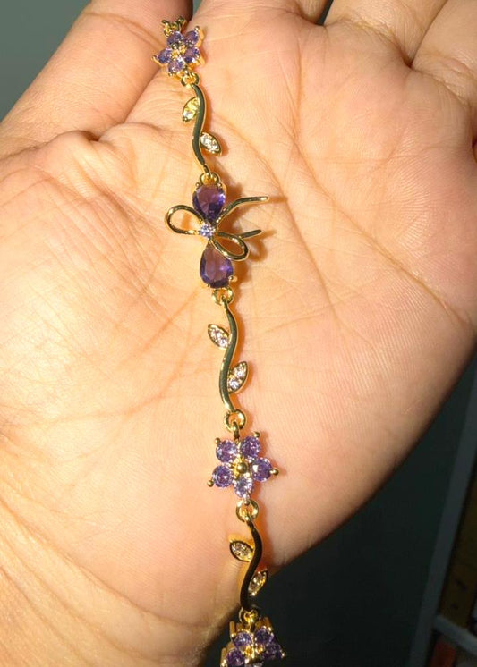 Lilac Bow Bracelet