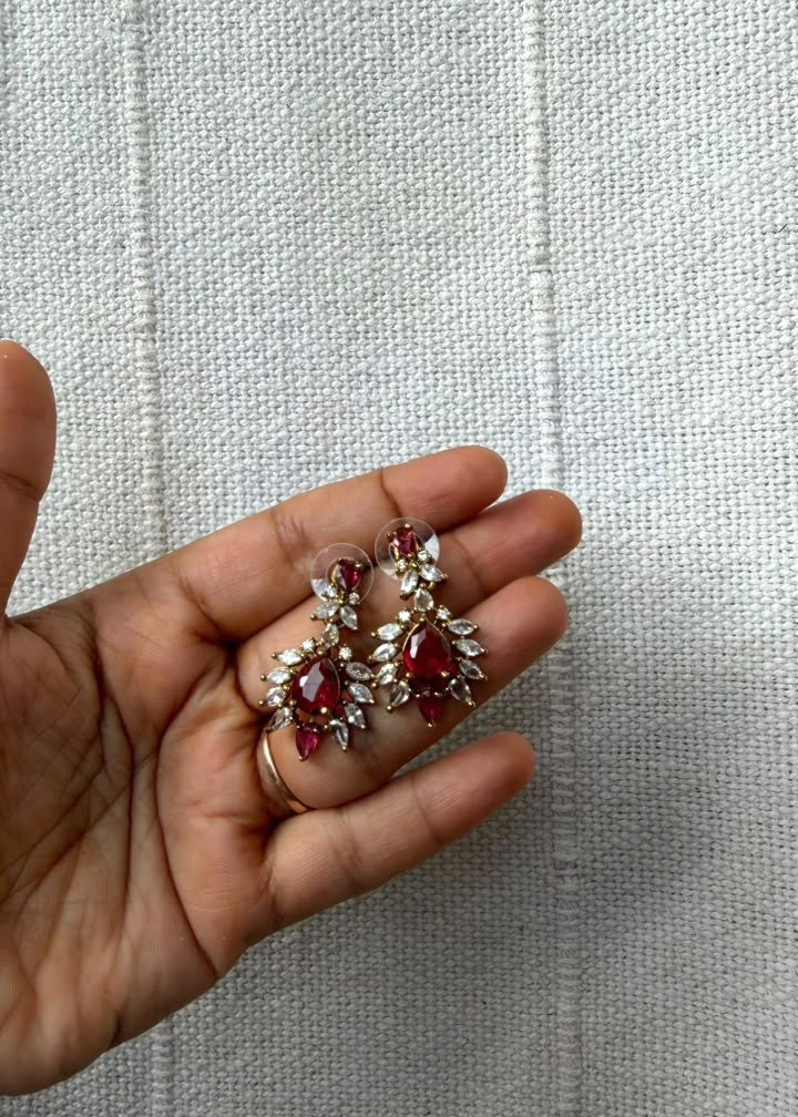 Samantha Necklace Set - Ruby