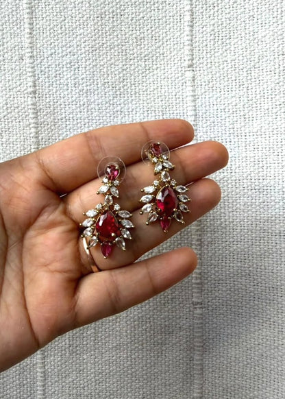 Samantha Necklace Set - Ruby