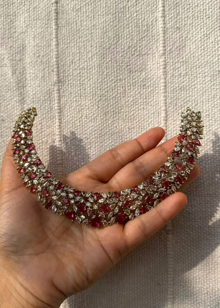 Samantha Necklace Set - Ruby