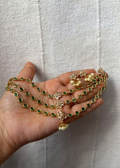 Kalyara Necklace Set - Green