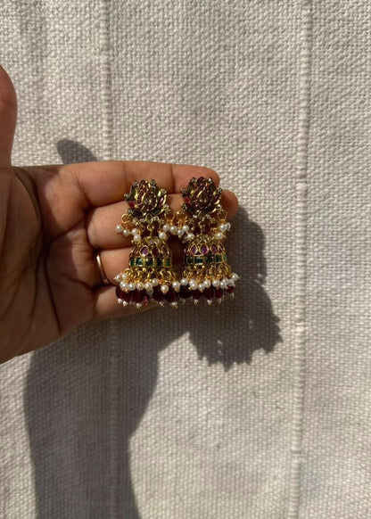 Kundavai Gajra moti Jhumka
