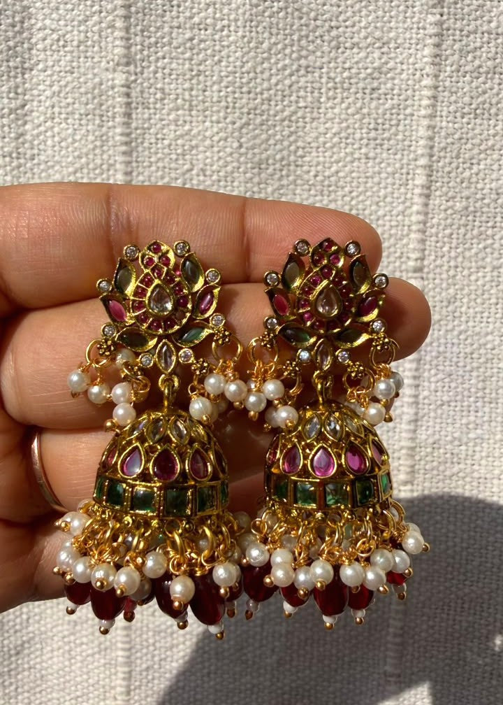 Kundavai Gajra moti Jhumka