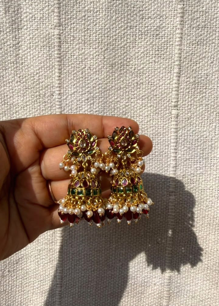 Kundavai Gajra moti Jhumka
