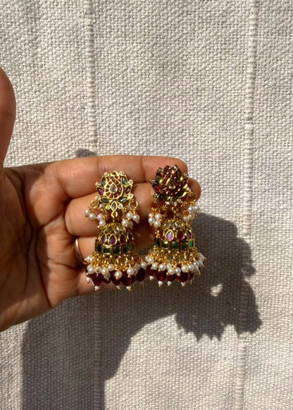 Kundavai Gajra moti Jhumka