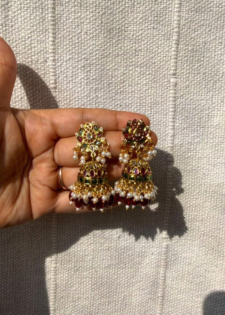 Kundavai Gajra moti Jhumka