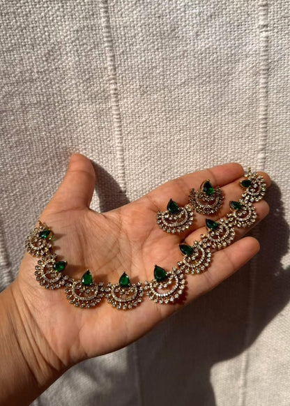 Emerald Veda AD Chokar Set - Green