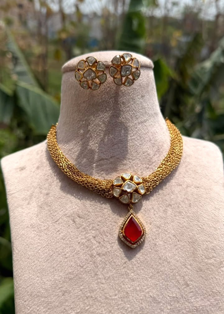 Chandni Mahal Necklace - Ruby