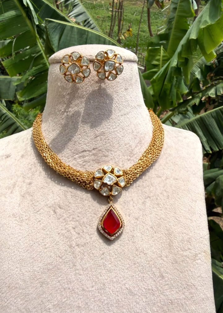Chandni Mahal Necklace - Ruby
