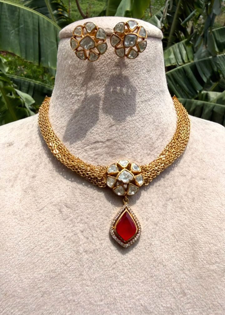 Chandni Mahal Necklace - Ruby