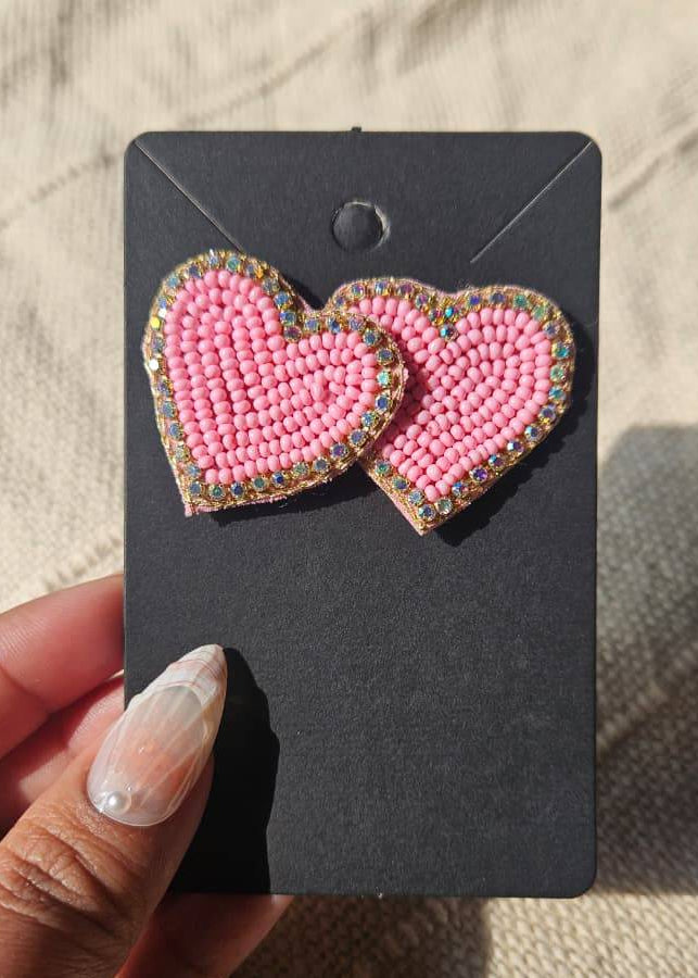 Heart Handmade Beaded Earring (Variants)