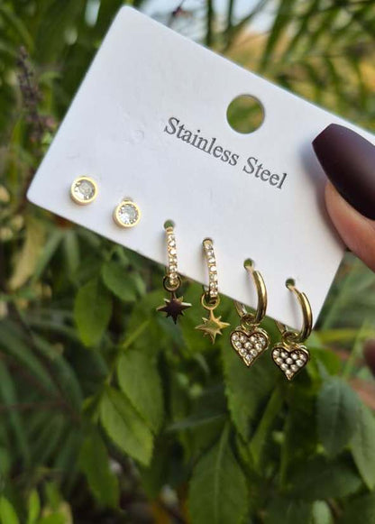 Anti Tarnish Earrings Combo-1 (Pack of 3)