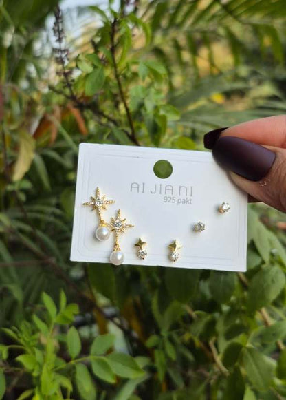 Anti Tarnish Earrings Combo-5 (Pack of 3)