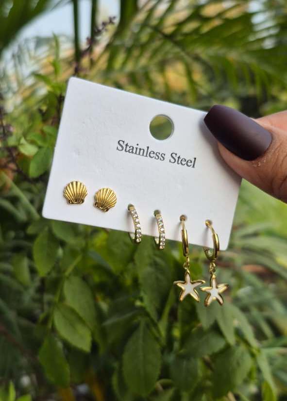 Anti Tarnish Earrings Combo-4 (Pack of 3)