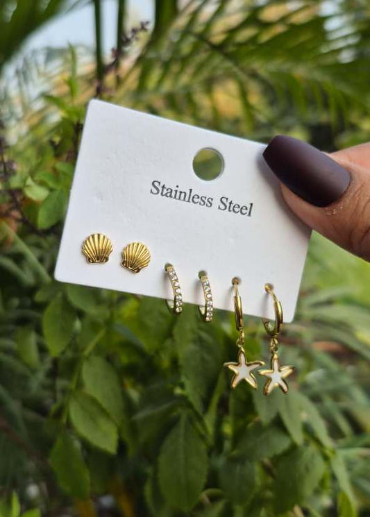 Anti Tarnish Earrings Combo-4 (Pack of 3)