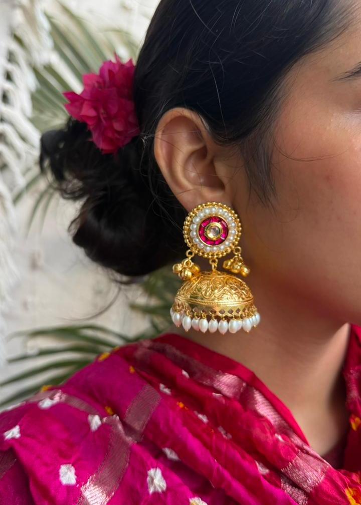 Amrapali Jhumka-Ruby