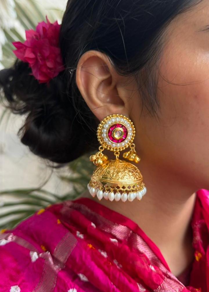 Amrapali Jhumka-Ruby