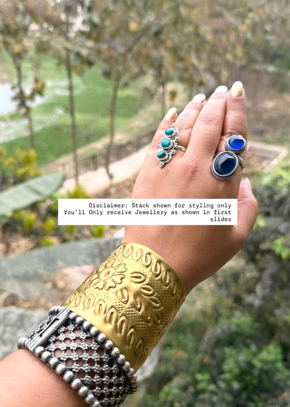Firoza Raag Oxidized Ring