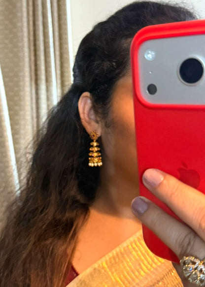 Madurai Layer Drop Earring/Jhumka