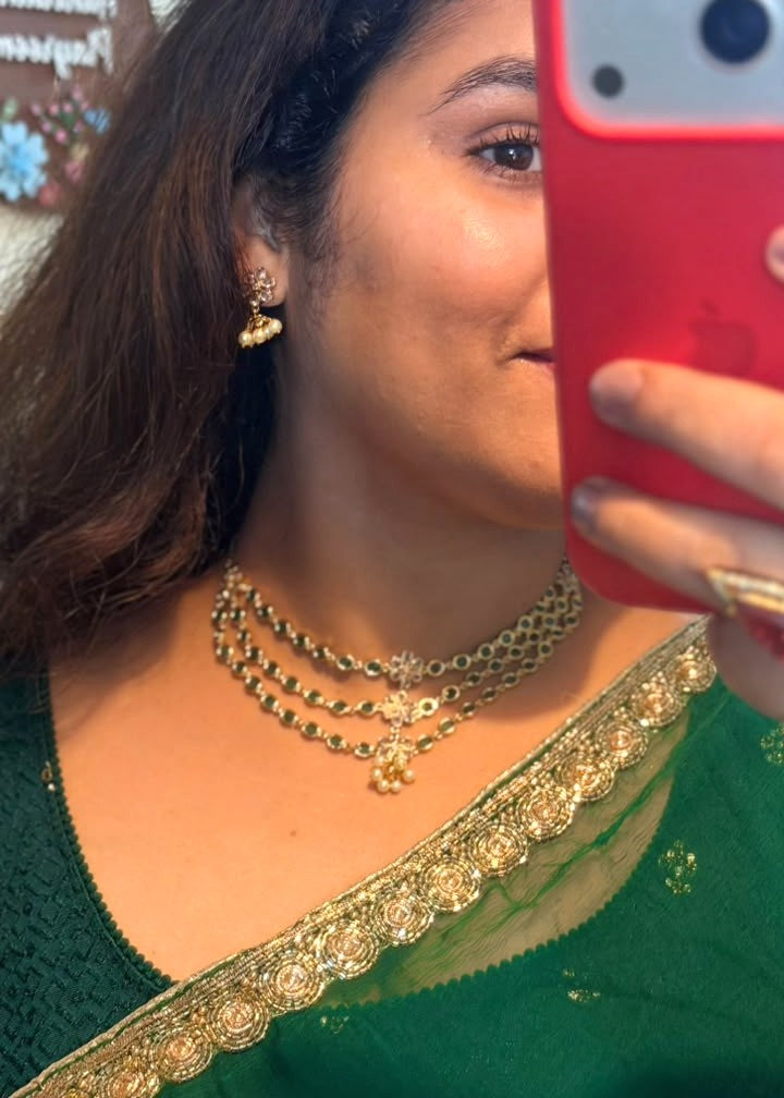 Kalyara Necklace Set - Green