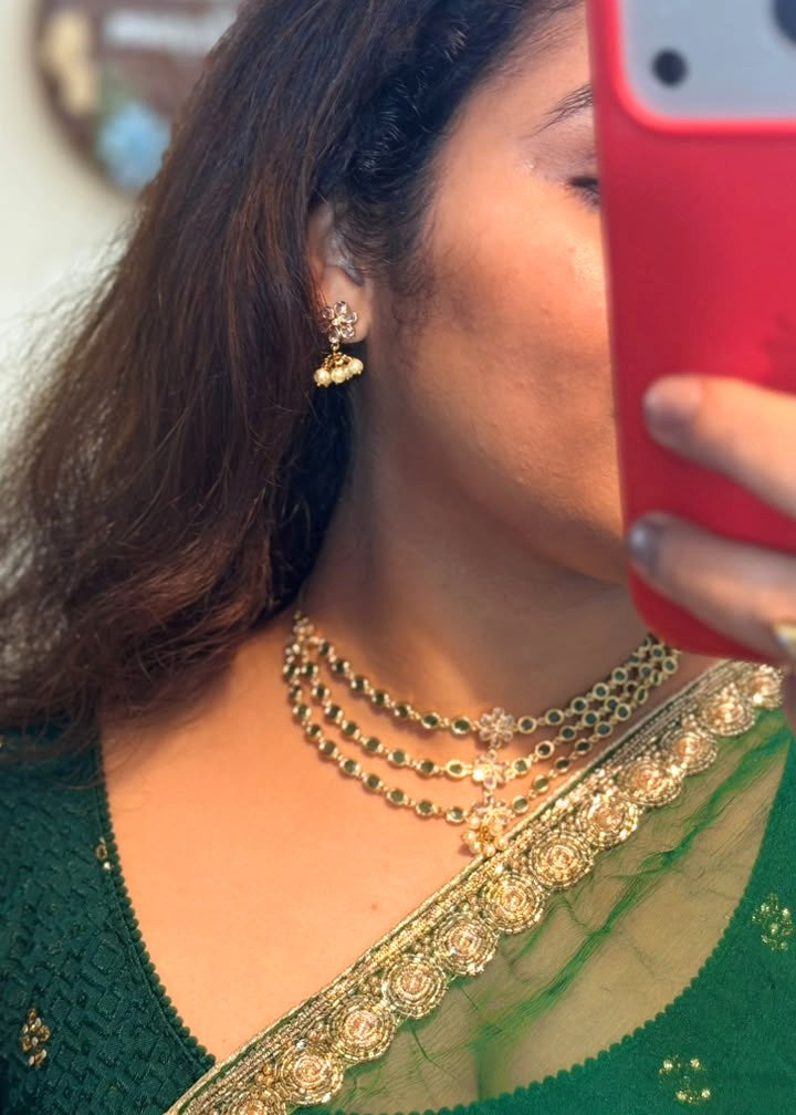 Kalyara Necklace Set - Green