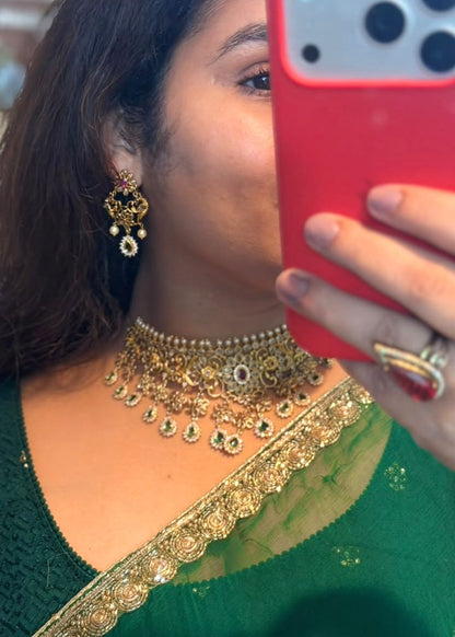 Kalyara Necklace Set - Green