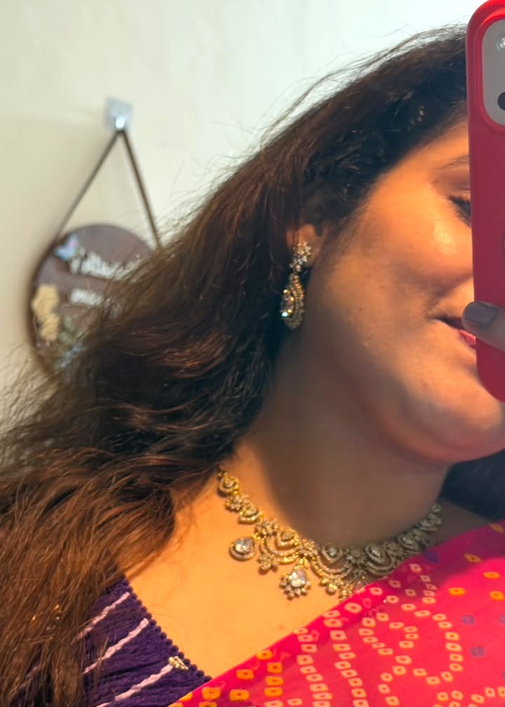 Rani Saheba Necklace Set - Clear/Gold