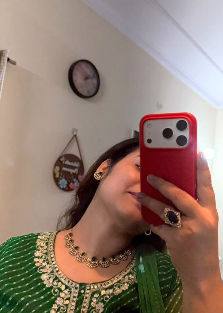 Emerald Veda AD Chokar Set - Green